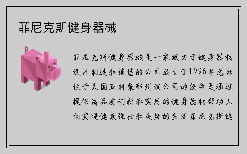 菲尼克斯健身器械