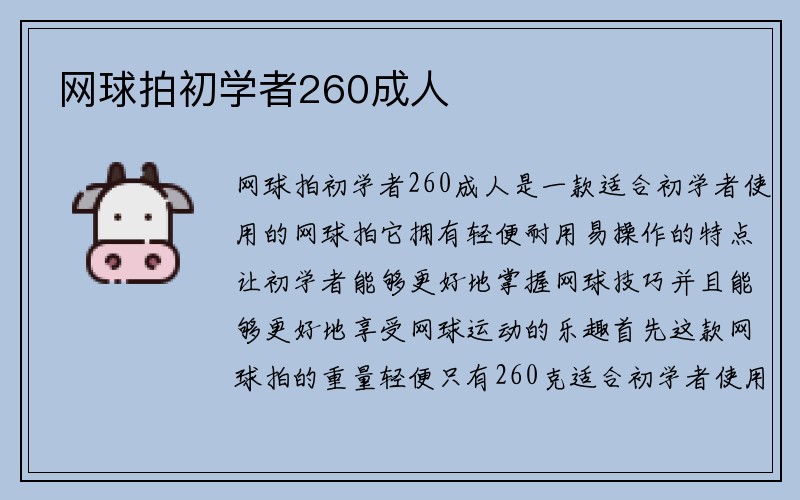 网球拍初学者260成人